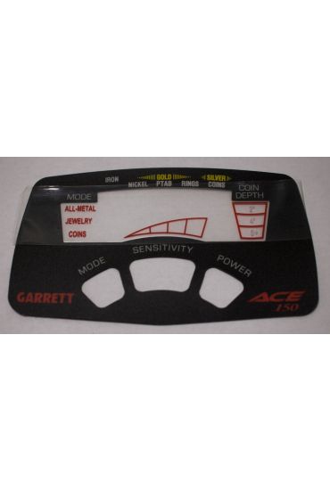 Front panel label for Garrett Ace150 