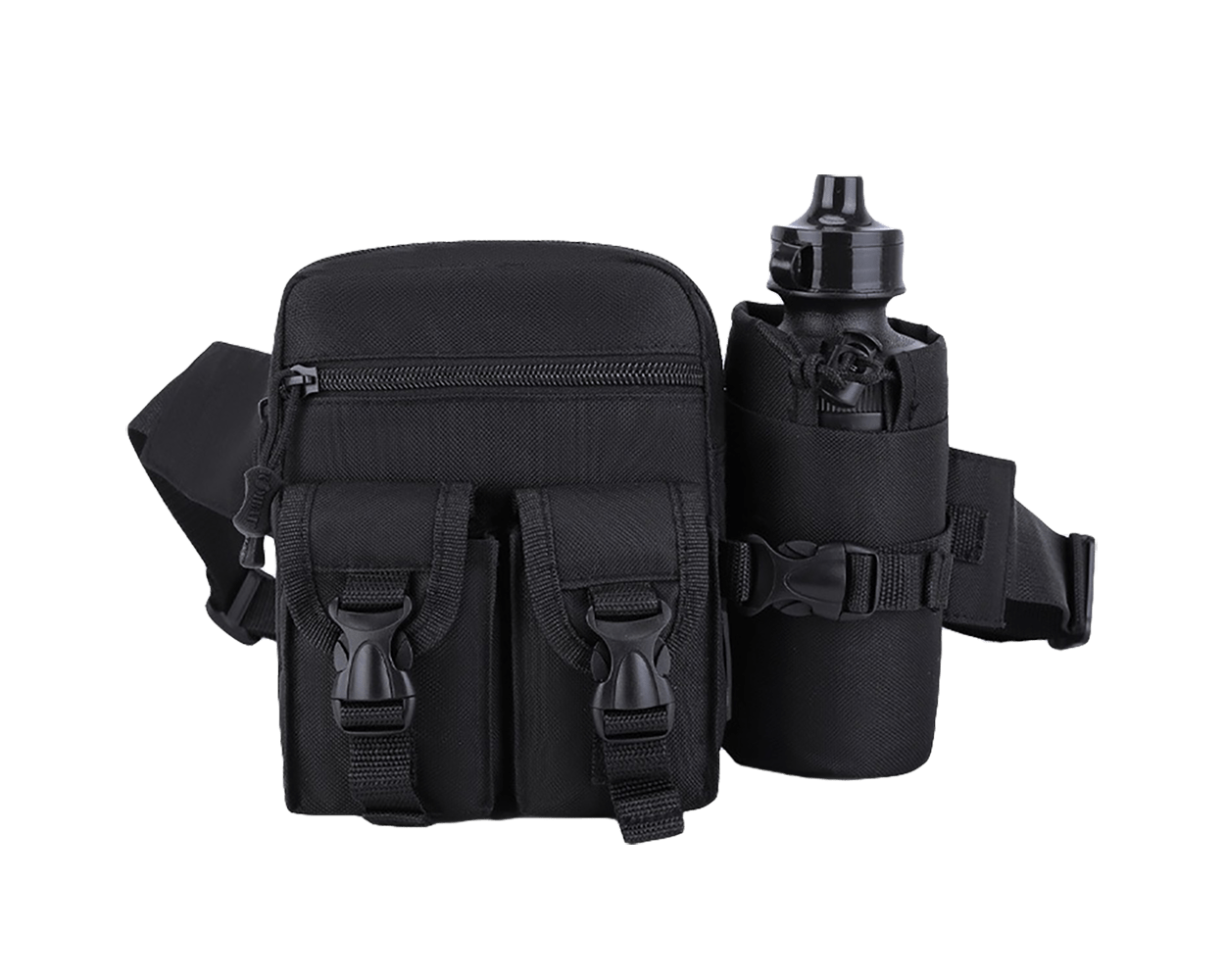 Pioneer Waist Pouch & Bottle - Black